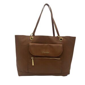 Steven Madden Brown Faux Leather Large Tote Set